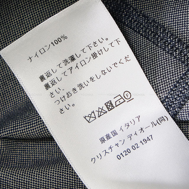 [Pre-loved] Dior One‐piece dress Short Dress Sleeveless Oblique Navy Nyron #38 143R04A4040[LIKE NEW][Authentic]