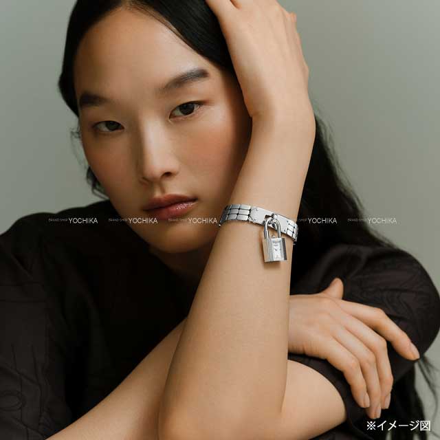 HERMES Watches Kelly watch Mini 16mm with Clochette Silver/Noir (Black) Box Calf/Stainless steel KE4.110[BRAND NEW][Authentic]