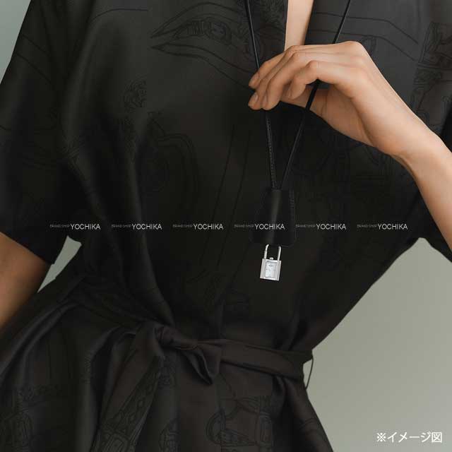 HERMES Watches Kelly watch Mini 16mm with Clochette Silver/Noir (Black) Box Calf/Stainless steel KE4.110[BRAND NEW][Authentic]