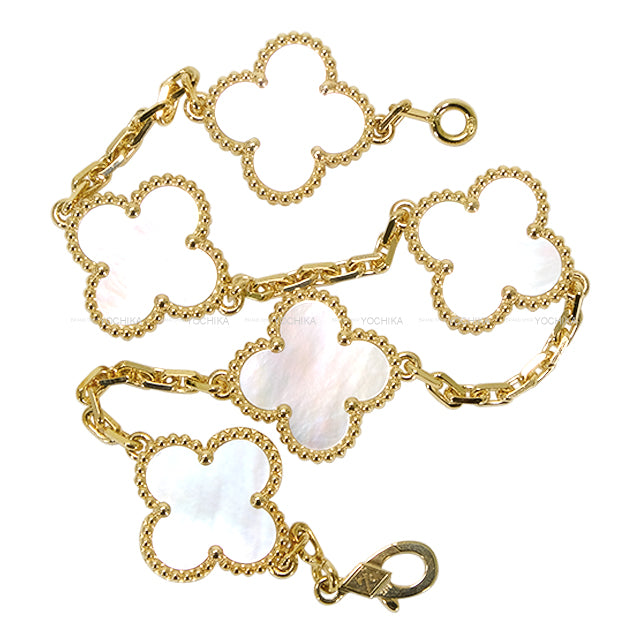 Van Cleef & Arpels bracelet Vintage Alhambra 5 Motifs Gold K18/Mother of Pearl VCARA41800[BRAND NEW][Authentic]