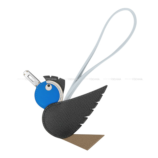 HERMES bag charm BIRDY Bird Black/Etoupe/Bleu Hydra/Nata/Bleu Brume Epsom/Swift/Chevre Mysore/Agnou Milo Silver HW Stamp K[BRAND NEW][Authentic]