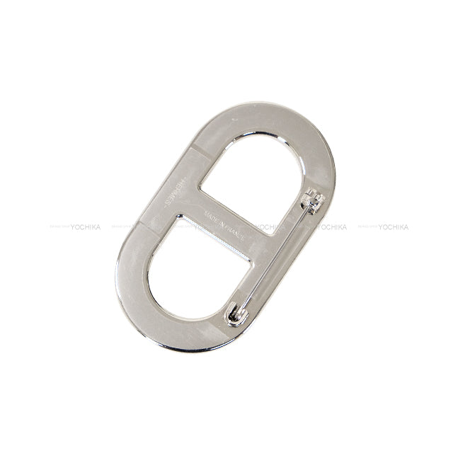 HERMES broach Chaine D'ancre Bleu France Veau Epsom Silver HW[BRAND NEW][Authentic]