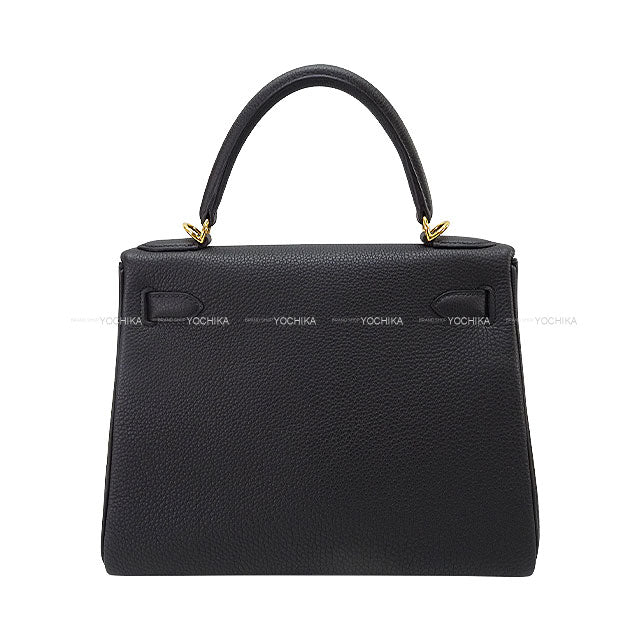 [Pre-loved] HERMES Shoulder bag Kelly28 Retourne Noir (Black) Veau Togo Gold HW Stamp Y[LIKE NEW][Authentic]