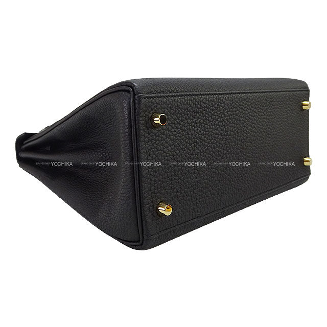 [Pre-loved] HERMES Shoulder bag Kelly28 Retourne Noir (Black) Veau Togo Gold HW Stamp Y[LIKE NEW][Authentic]