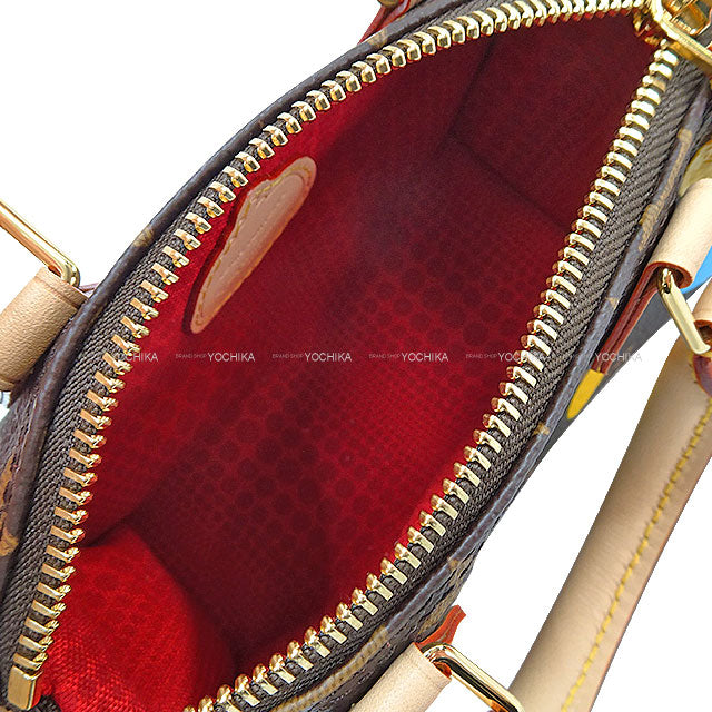 LOUIS VUITTON Shoulder bag Nano Speedy Yayoi Kusama LV×YK Multicolor Monogram Dot Print Gold HW M81979[EXCELLENT][Authentic]