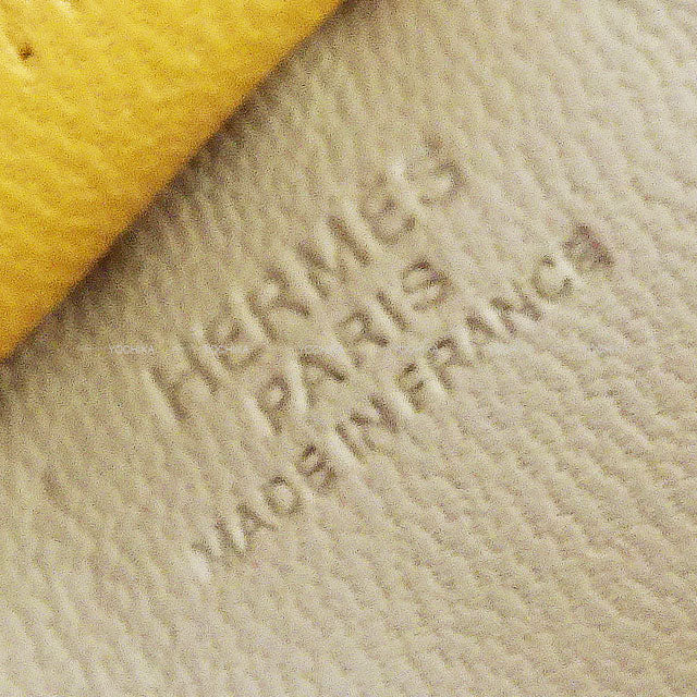 HERMES bag charm Rodeo PM Trench/Canopee/Curry Agneau Milo Stamp A[EXCELLENT][Authentic]