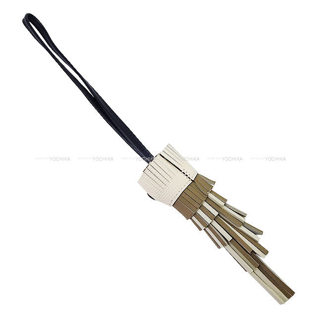 HERMES bag charm Chouette Owl Beige Marfa/Craie/Noir (Black)//Nata/White Agneau Milo/Veau Epsom Stamp K[BRAND NEW][Authentic]