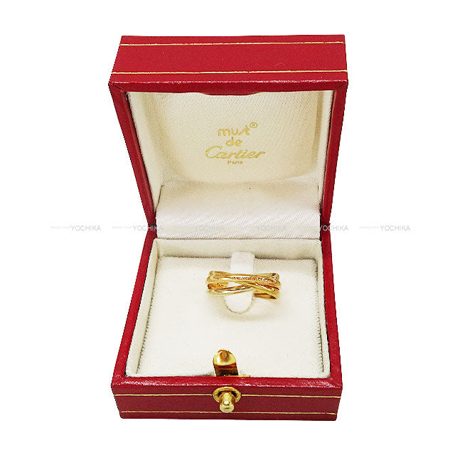 [Pre-loved] CARTIER ring Trinity Small Pink Gold/Yellow Gold/White Gold Au750 #51[LIKE NEW][Authentic]