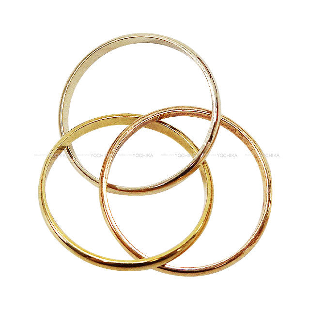 [Pre-loved] CARTIER ring Trinity Small Pink Gold/Yellow Gold/White Gold Au750 #51[LIKE NEW][Authentic]