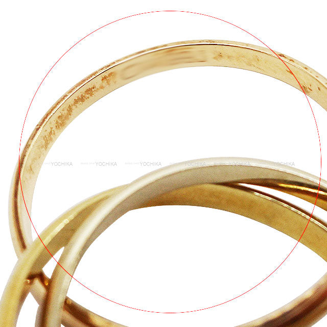 [Pre-loved] CARTIER ring Trinity Small Pink Gold/Yellow Gold/White Gold Au750 #51[LIKE NEW][Authentic]