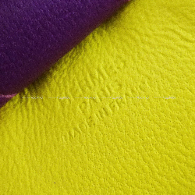 HERMES bag charm Rodeo PM Rainbow Soufre/Violet/Menthe (Mint)/Bleu Electrique/Bleu Aztec/Rose Shocking Agneau Milo[EXCELLENT][Authentic]