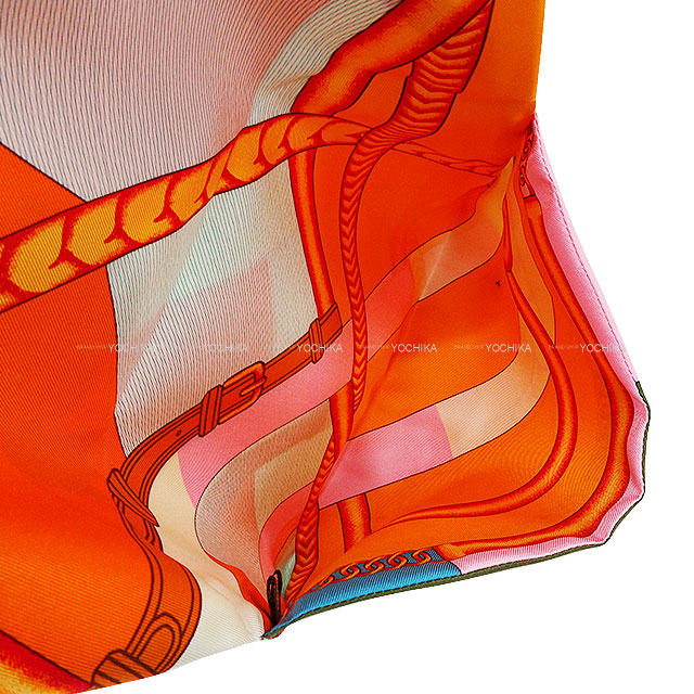 HERMES Pouch Petit H Maison des Carrés / Perfect Course Pouch 3-piece Set Multicolor Silk100%[EXCELLENT][Authentic]