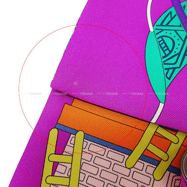 HERMES Pouch Petit H Maison des Carrés / Perfect Course Pouch 3-piece Set Multicolor Silk100%[EXCELLENT][Authentic]