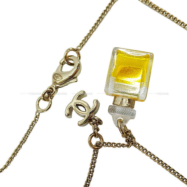 CHANEL necklace No.5 Perfume Bottle Motif Noir (Black)/Gold Resin/Metal Champagne Gold HW[EXCELLENT][Authentic]