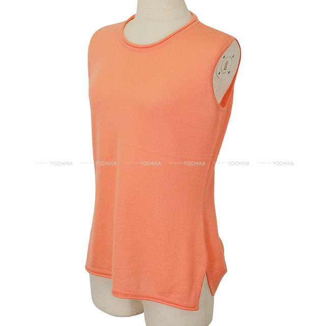 [Pre-loved] HERMES Cardigan Knit Twillaine ENSEMBLE RENCONTRE DE OCEAN Margiela Era Salmon Pink Silk100%/Cashmere100% #S[LIKE NEW][Authentic]