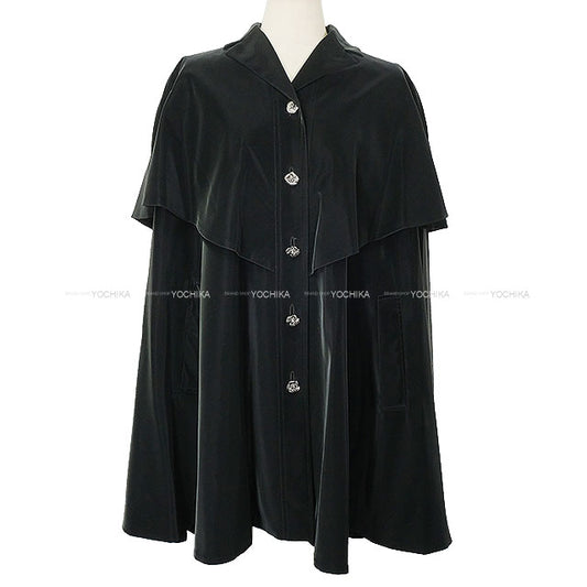 2023AW CHANEL Poncho Camellia Button Noir (Black) Viscose #34 P75859[EXCELLENT][Authentic]