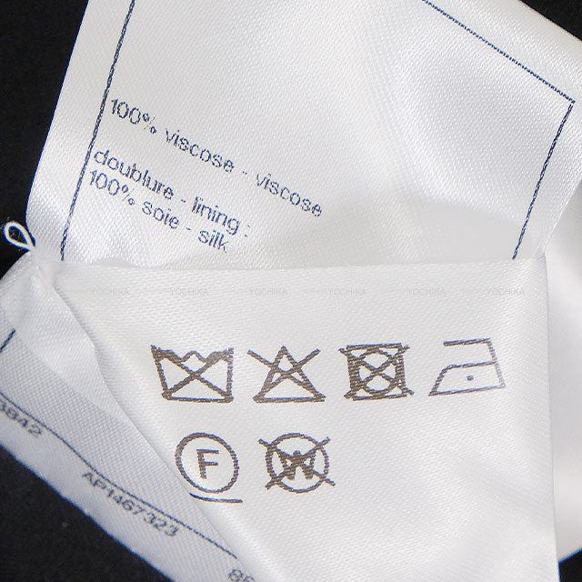 2023AW CHANEL Poncho Camellia Button Noir (Black) Viscose #34 P75859[EXCELLENT][Authentic]