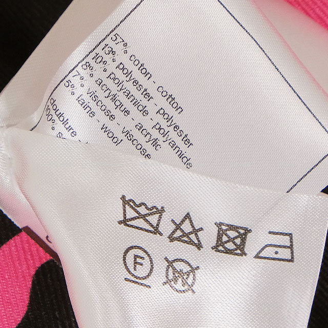 2023 Metiers d'Art Collection CHANEL Poncho Cape Coat Rhinestone COCO Mark Camellia Motif Tweed Red Cotton #38 P77727[EXCELLENT][Authentic]