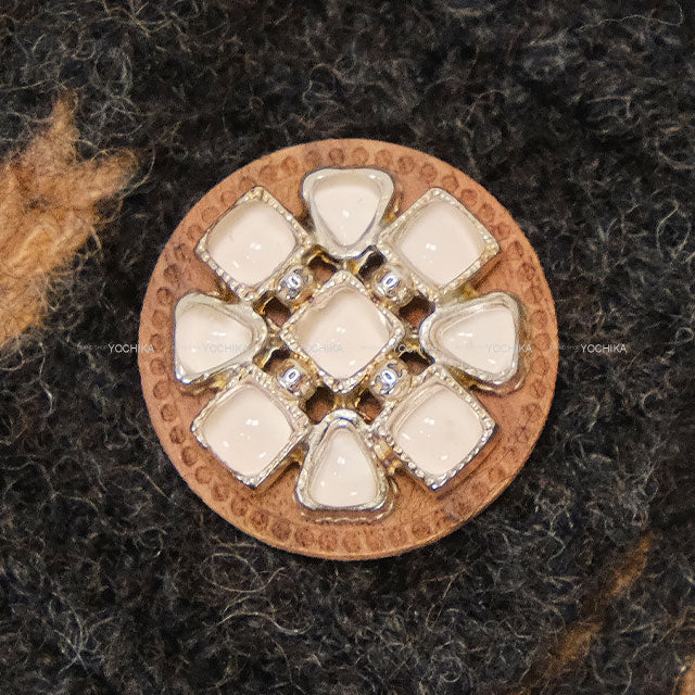 2019AW CHANEL One‐piece dress Knit COCO Clear Button Brown/Blanc (White)/Noir (Black) Wool/Cashmere/Yak #42 P62538[EXCELLENT][Authentic]