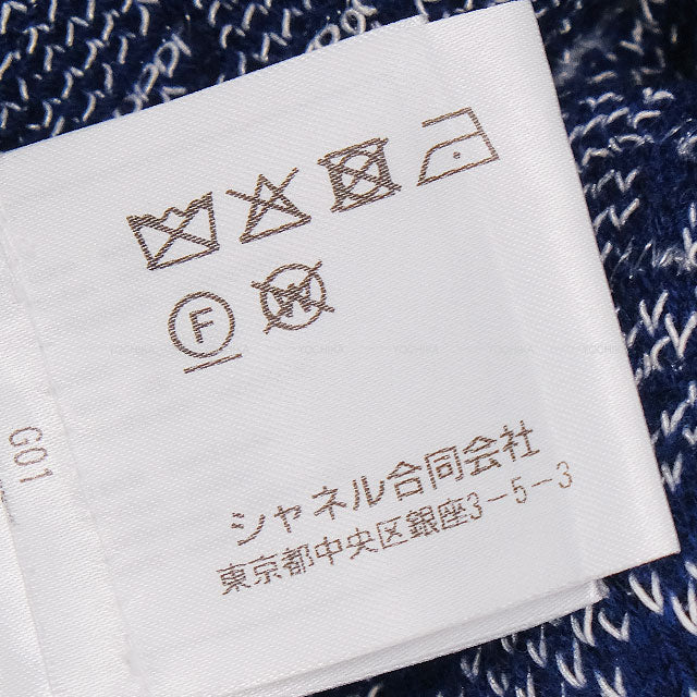 2020SS CHANEL One‐piece dress Lace Flower Motif COCO Button Floral Pattern Pockets Blue/Blanc (White) Wool/Cotton #42 P63042[ALMOST NEW][Authentic]