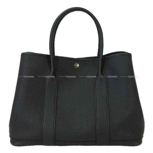 [Pre-loved] HERMES tote bag Garden Party 36 PM Noir (Black) Veau Negonda Silver HW Stamp W[LIKE NEW][Authentic]