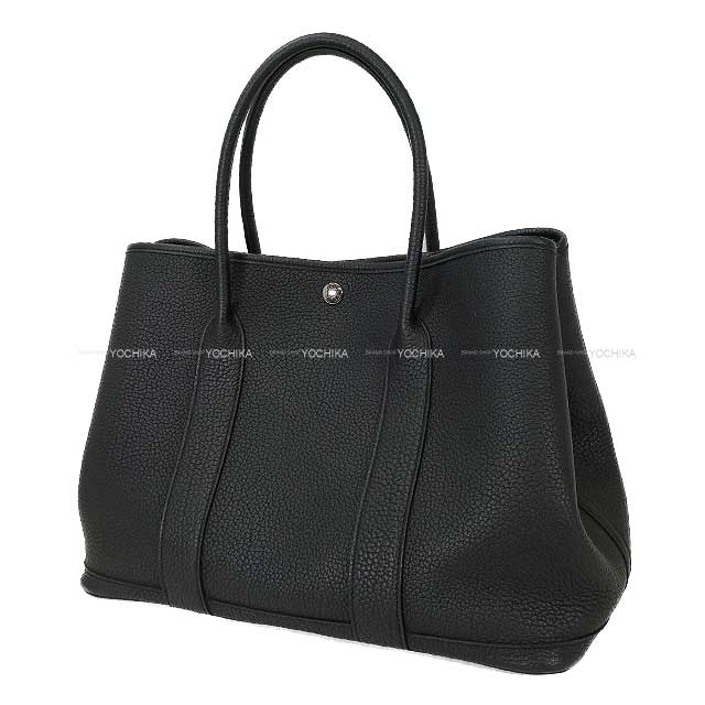 [Pre-loved] HERMES tote bag Garden Party 36 PM Noir (Black) Veau Negonda Silver HW Stamp W[LIKE NEW][Authentic]
