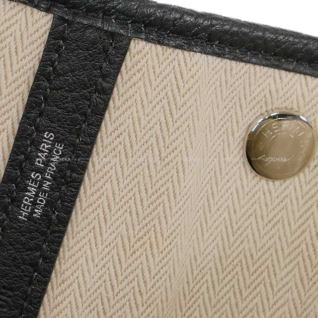 [Pre-loved] HERMES tote bag Garden Party 36 PM Noir (Black) Veau Negonda Silver HW Stamp W[LIKE NEW][Authentic]
