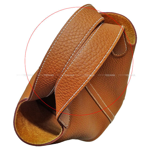 [Pre-loved] HERMES Handbag Picotin Lock 18 PM Gold Taurillon Clemence Gold HW Stamp W[LIKE NEW][Authentic]