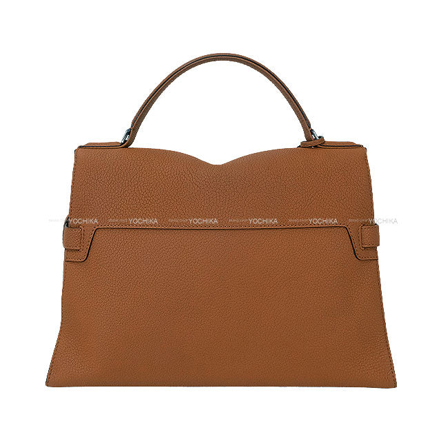 [Pre-loved] Delvaux Handbag Tempête L Tem Derby grain calf leather Silver HW[LIKE NEW][Authentic]