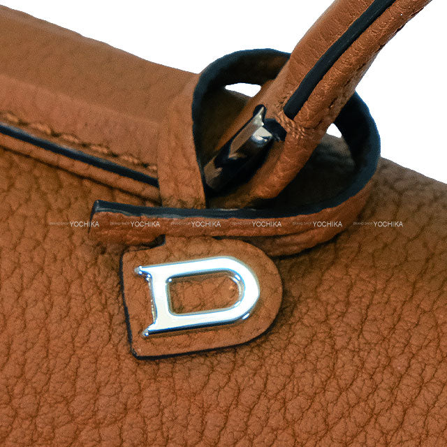 [Pre-loved] Delvaux Handbag Tempête L Tem Derby grain calf leather Silver HW[LIKE NEW][Authentic]