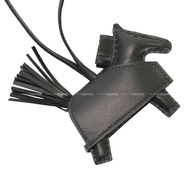 HERMES bag charm Rodeo Robeo Rock PM studs Noir (Black) Agneau Milo/Veau Swift Gold HW Stamp K[BRAND NEW][Authentic]