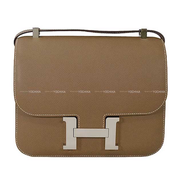 [Pre-loved] HERMES Shoulder bag Constance 3 24 MM Etoupe Veau Epsom Silver HW Stamp Y[USED SA][Authentic]
