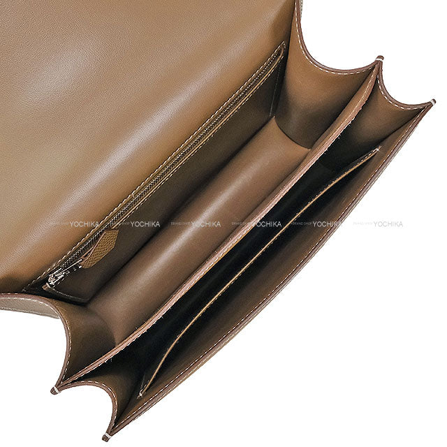 [Pre-loved] HERMES Shoulder bag Constance 3 24 MM Etoupe Veau Epsom Silver HW Stamp Y[USED SA][Authentic]