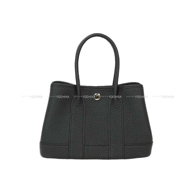HERMES Handbag Neo Garden Party 23 Noir (Black) Veau Negonda Silver HW Stamp K[BRAND NEW][Authentic]