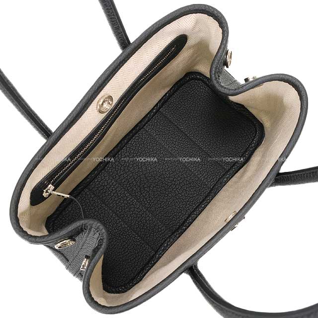 HERMES Handbag Neo Garden Party 23 Noir (Black) Veau Negonda Silver HW Stamp K[BRAND NEW][Authentic]