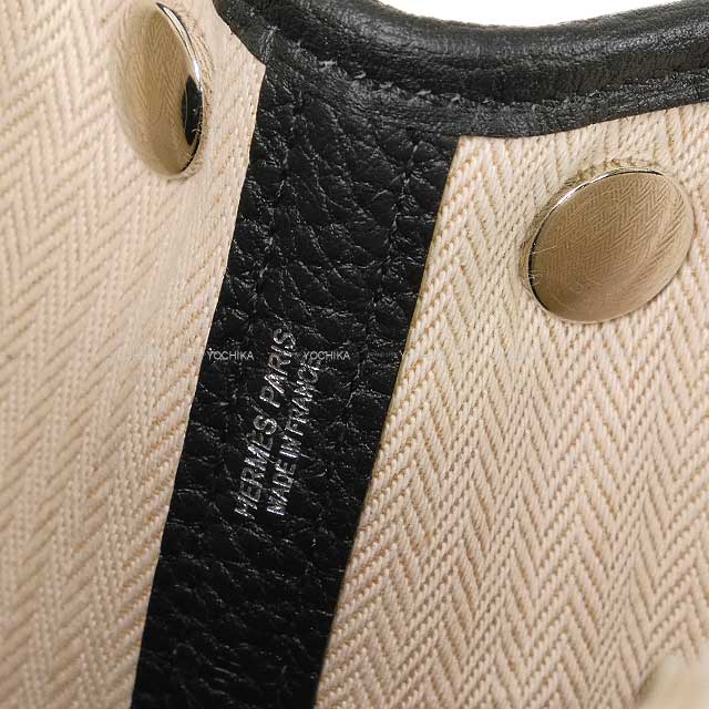 HERMES Handbag Neo Garden Party 23 Noir (Black) Veau Negonda Silver HW Stamp K[BRAND NEW][Authentic]