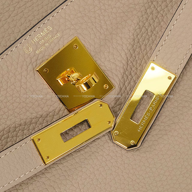 [Pre-loved] HERMES Shoulder bag Kelly28 Retourne Special order HSS Gris Tourterelle Taurillon Clemence Gold HW Stamp D[LIKE NEW][Authentic]