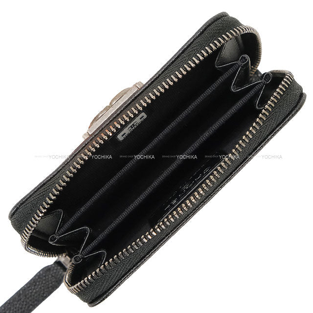 CHANEL card holder Boy Chanel Matelasse Zip Coin Purse Noir (Black) Graind Calf(Caviarskin) Antique Matte Silver Hardware A80602[BRAND NEW][Authentic]