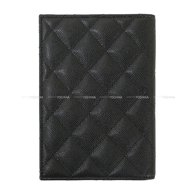 CHANEL passport case Matelasse COCO Mark Rhinestone Noir (Black) Graind Calf(Caviarskin) Silver HW AP4824[BRAND NEW][Authentic]