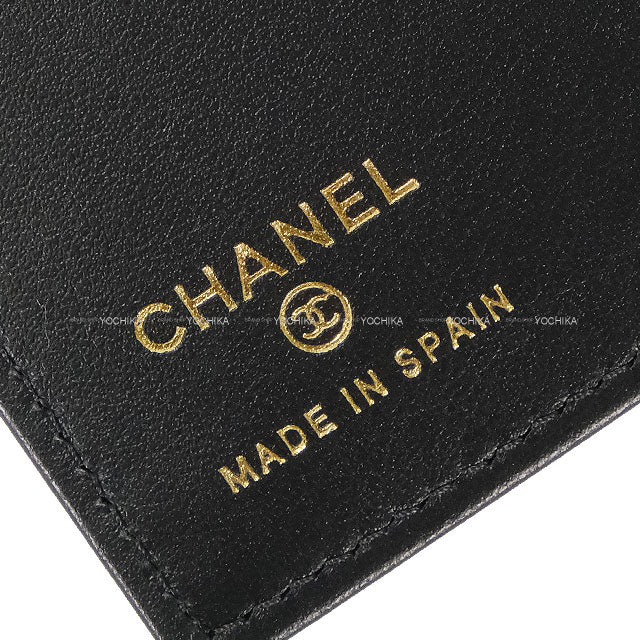 CHANEL passport case Matelasse COCO Mark Rhinestone Noir (Black) Graind Calf(Caviarskin) Silver HW AP4824[BRAND NEW][Authentic]