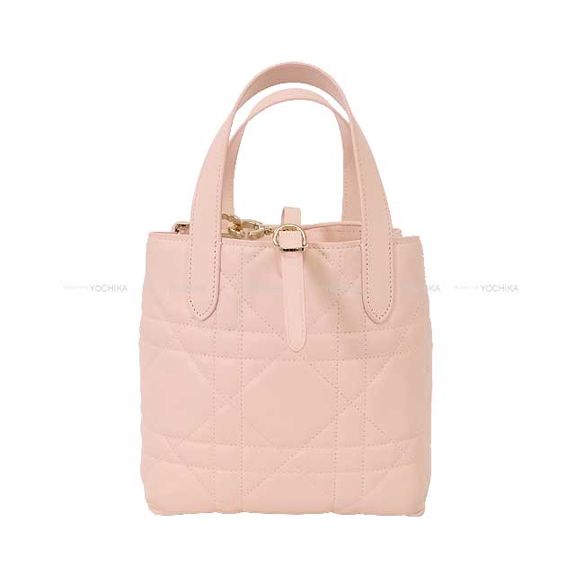 [Pre-loved] Dior tote bag Toujours Vertical Small Pink Macro Cannage Calfskin Gold HW M28350SNW-M413[LIKE NEW][Authentic]