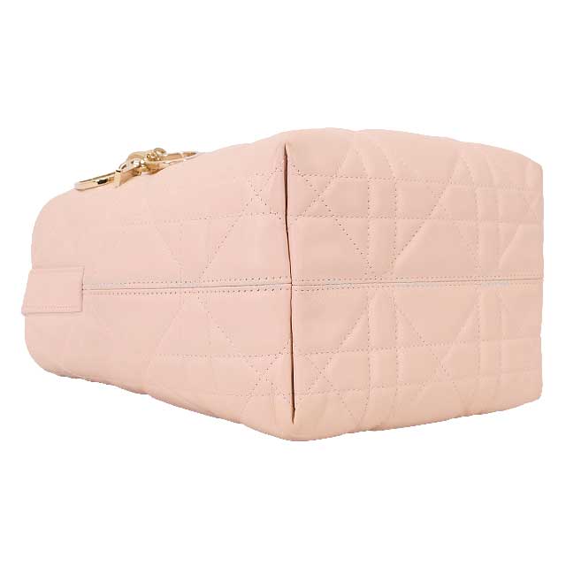 [Pre-loved] Dior tote bag Toujours Vertical Small Pink Macro Cannage Calfskin Gold HW M28350SNW-M413[LIKE NEW][Authentic]