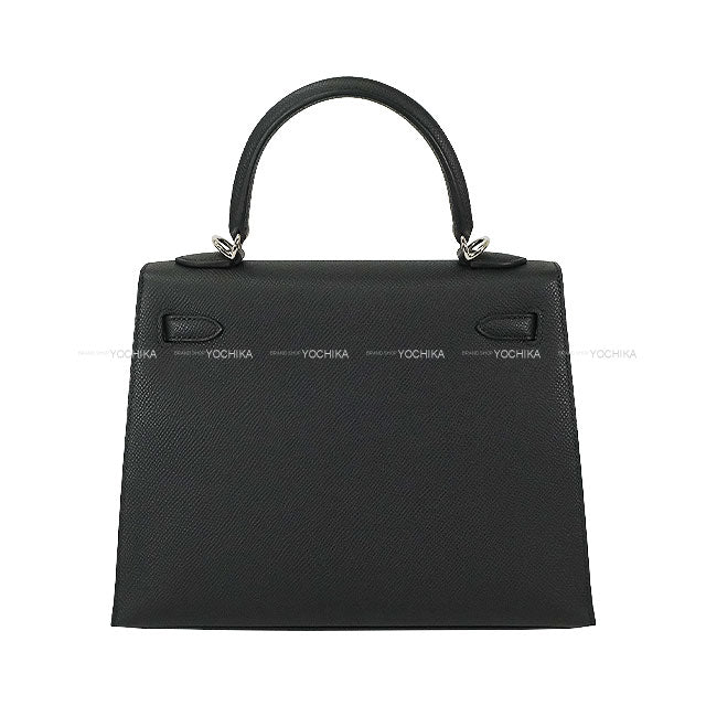 HERMES Shoulder bag Kelly25 Sellier Noir (Black) Veau Epsom Electrum HW Stamp K[BRAND NEW][Authentic]