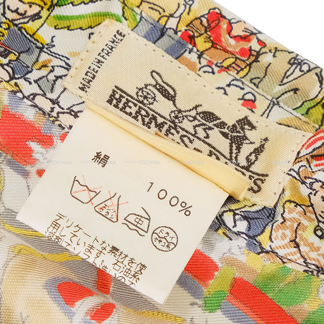 [Pre-loved] HERMES Long sleeve shirt Vintage Parade CIRQUN MOLER Grey/Noir (Black) Silk100% #40[LIKE NEW][Authentic]