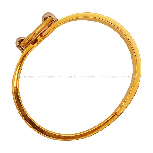HERMES bracelet Bangle Mini Click PM Chaine D'ancre Gris Gold Plated Silver HW 209000F04G[EXCELLENT][Authentic]