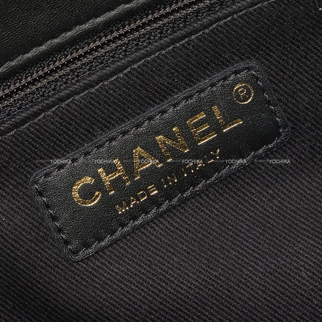[Pre-loved] CHANEL Shoulder bag COCO Handle Chevron Stitch Medium Flap Noir (Black) Mouton Gold HW[LIKE NEW][Authentic]