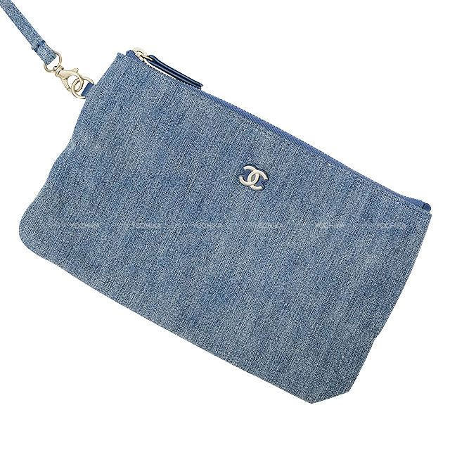 CHANEL Handbag Chanel 22 Matelasse Hobo Medal Charm Blue Denim/Studs Silver HW AS3260[EXCELLENT][Authentic]