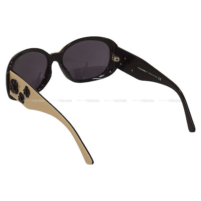 [Pre-loved] CHANEL sunglass Camelia Coco mark Noir (Black)/Beige 5113[USED SA][Authentic]