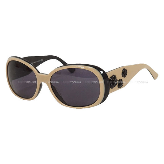 [Pre-loved] CHANEL sunglass Camelia Coco mark Noir (Black)/Beige 5113[USED SA][Authentic]