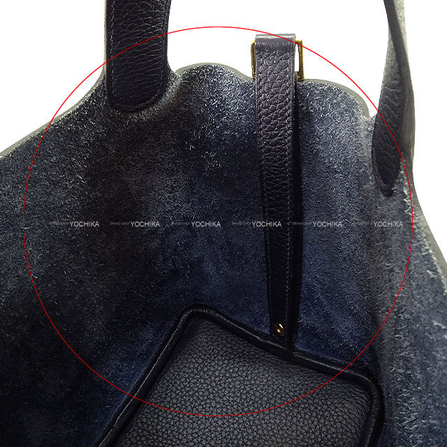 [Pre-loved] HERMES Handbag Picotin Lock 18 PM Bleu Nuit Taurillon Clemence Gold HW Stamp Y[LIKE NEW][Authentic]